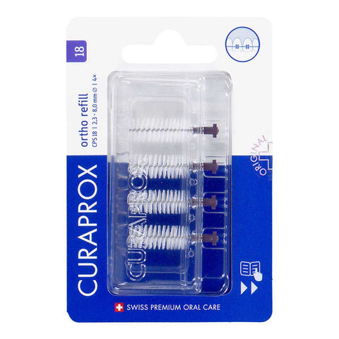 Curaprox CPS 18 ortho interdental brushes 2.3-8 mm (4 pieces)