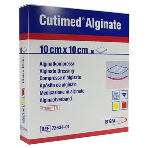 Cutimed Alginate compresses d'alginate 10x10 (10 pièces)
