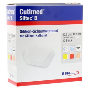 Cutimed® Siltec B 12,5 cm x 12,5 cm