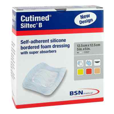Cutimed Siltec B Schaumverband (12,5x12,5 cm, 10 Stück)