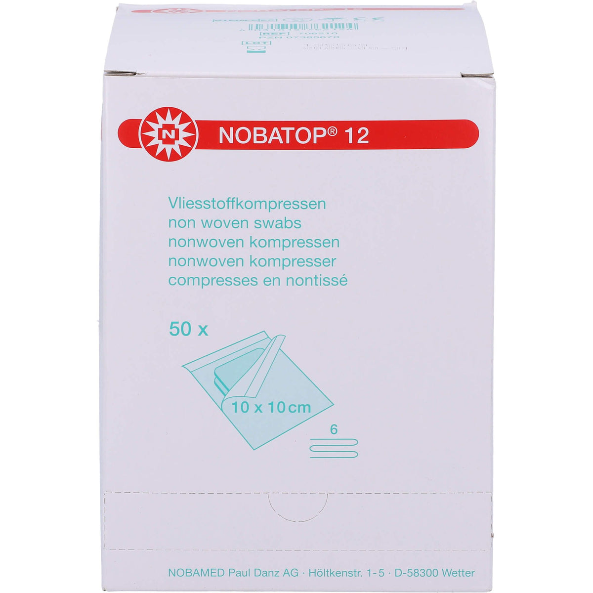 NOBATOP 12 compresse stérile 10x10 cm