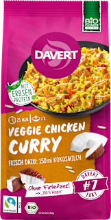 Davert Plat préparé curry poulet végétal (120 g)