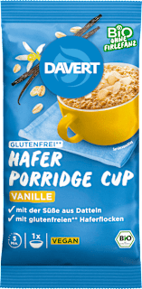 Davert Porridge Cup vanille sans gluten (65 g)