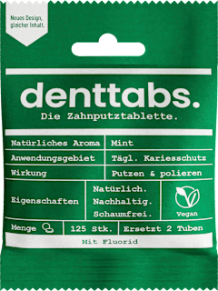 DENTTABS comprimés dentaires avec fluor (125 pièces)