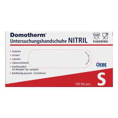 Domotherm gants d'examen nitrile non stériles sans poudre S bleu (100 pièces)