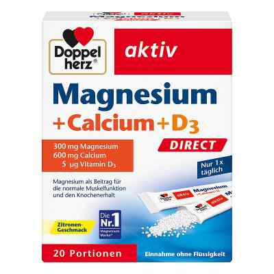 Doppelherz Magnésium + Calcium + D3 granulés directs (20 pièces)