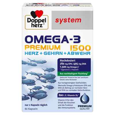 Doppelherz Omega-3 Premium 1500 System gélules (60)
