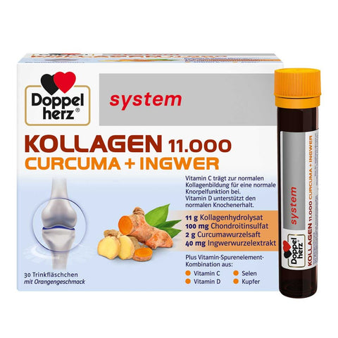 Doppelherz system collagène 11.000 curcuma + gingembre (30x25 ml)