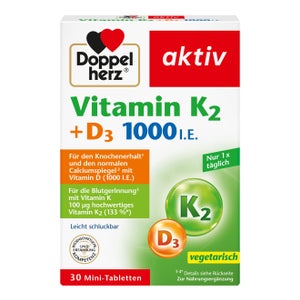 Doppelherz Vitamin K2+d3 1000 UI comprimés (30 pièces)