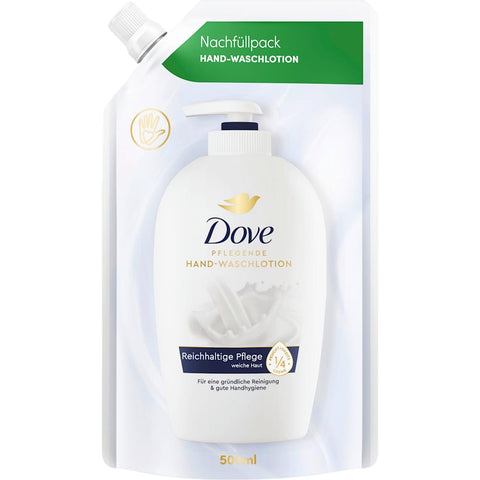 Dove Flüssigseife, pflegende Handwaschlotion, Nachfüllbeutel 500 ml