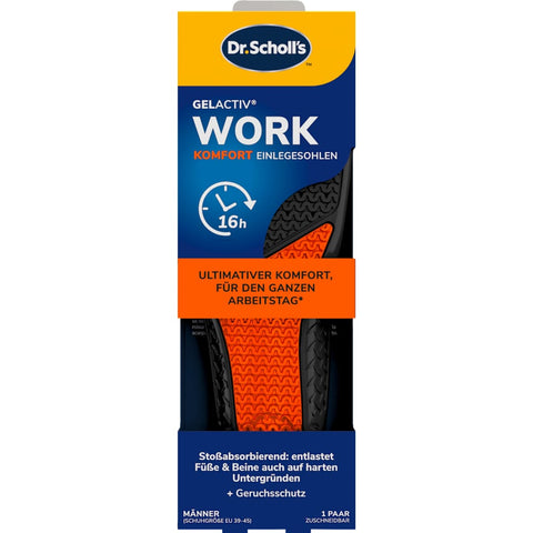 Scholl GelActiv Work semelles intérieures taille 40-46,5 (1 paire)