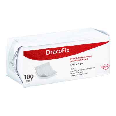 Dracofix compresses chirurgicales 5x5 cm non stériles 8 plis (100 pièces)