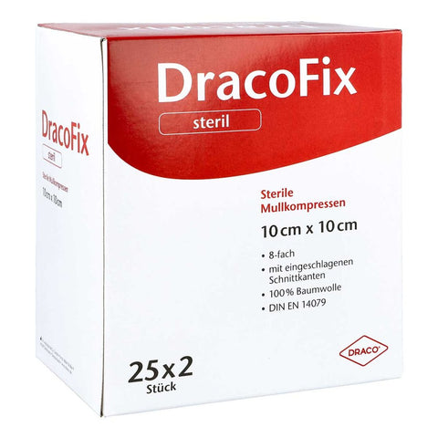 Dracofix Peel sterile compresses 10x10 cm 8-ply (25x2 pieces)