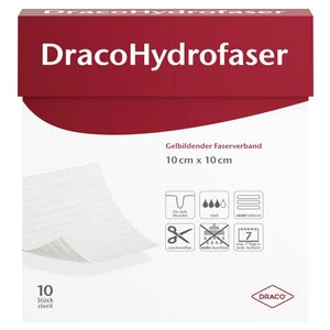 DracoHydrofaser 10x10 cm pansement fibreux gélifiant (10 pièces)