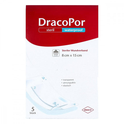 Dracopor steriler wasserfester Wundverband 15x8 cm (5 Stück)
