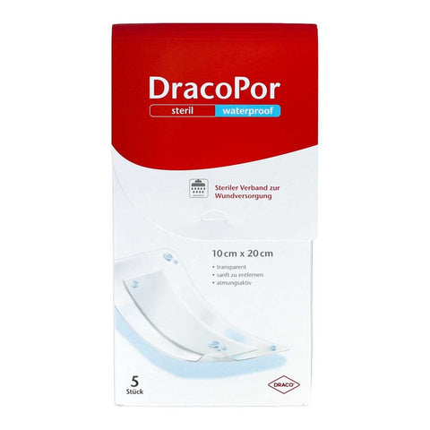 Dr. Ausbüttel Dracopor steriler wasserfester Verband 20x10cm (5 Stück)