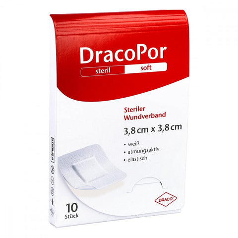 Dracopor Wundverband 3,8x3,8 cm steril (10 Stück)