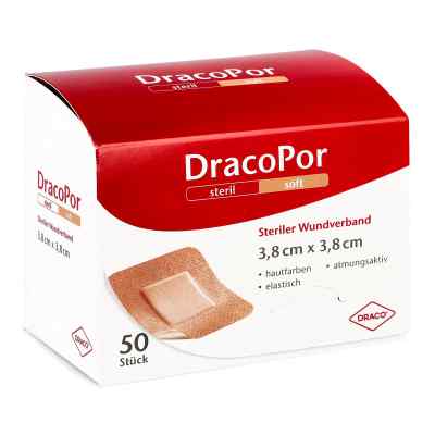 Dracopor pansement 3,8x3,8 cm stérile couleur peau (50 pièces)