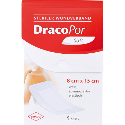 Dracopor Wundverband 8x15 cm steril (5 Stück)