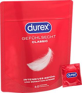 Durex Gefühlsecht Classic préservatifs, largeur 56 mm (40 pièces)