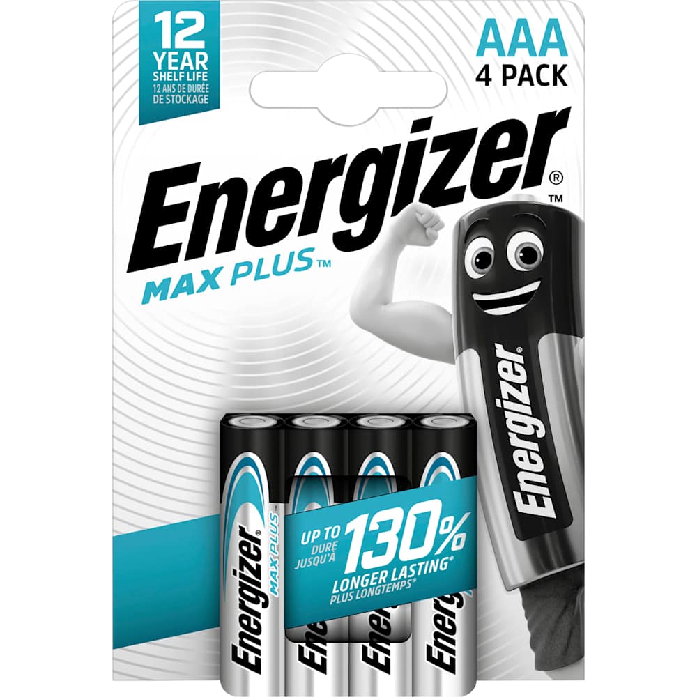 Energizer Max Plus piles AAA (4 pièces)