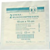 Erena sterile Vliesstoffkompressen 10x10 cm (2 Stück)