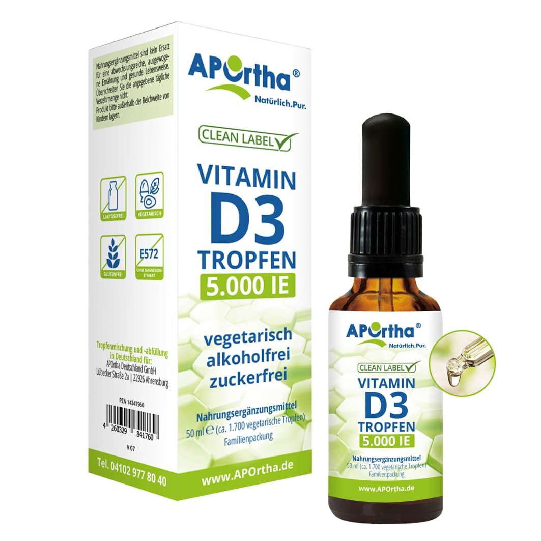 APOrtha® Vitamine D3 gouttes - 5.000 IE