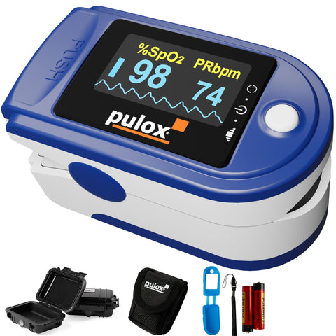 pulox PO-200 Set blaues Fingerpulsoximeter (1 Stück)
