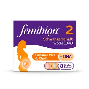 Femibion 2 Pregnancy, food supplement, weeks 13-40, folic acid (56+56 pieces)