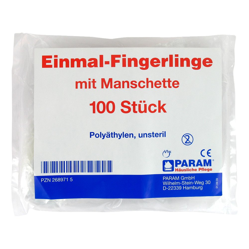 Param GmbH Doigtier jetable en plastique (100 pièces)