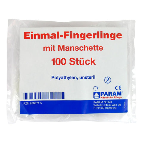 Param GmbH Einweg-Fingerling aus Kunststoff (100 Stück)