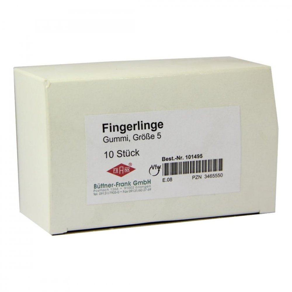 Büttner-Frank GmbH Doigtier en caoutchouc taille 5 transparent (10 pièces)
