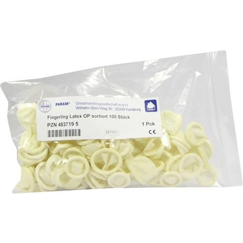 Param GmbH Latexfingerlinge, chirurgisch, sortiert (100 Stück)