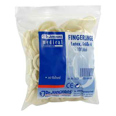 Dr. Junghans Medical Doigtier chirurgical en latex taille 4 roulé (100 pièces)