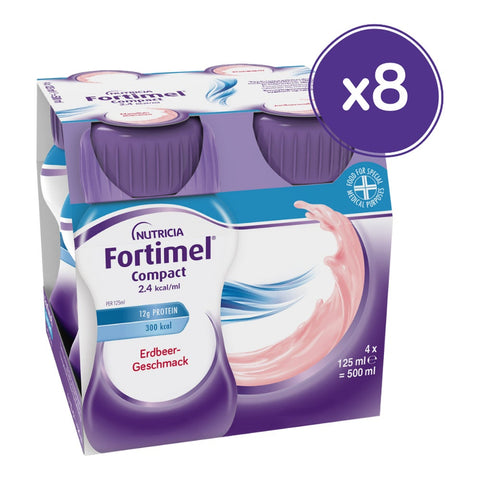 Fortimel Compact 2.4 Erdbeergeschmack (8 x 4 x 125 ml)