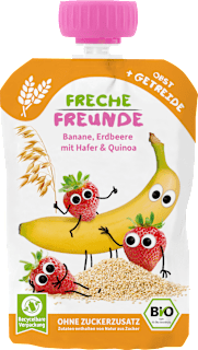 Freche Freunde Purée banane, fraise avec avoine et quinoa dès 6 mois (100 g)