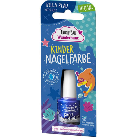 FruchtBar Vernis à ongles Wunderbunt bleu pour enfants (5 ml)