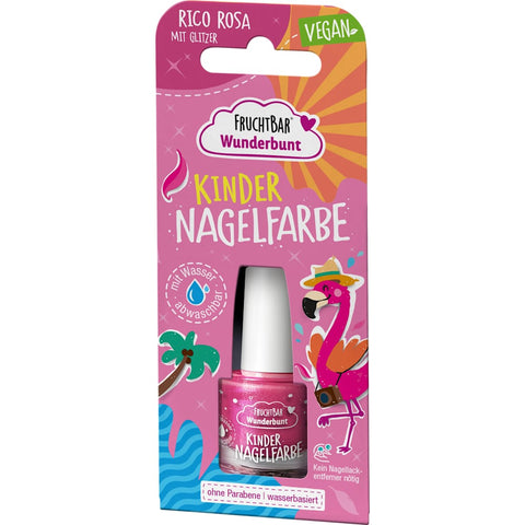 FruchtBar Wunderbunt vernis à ongles rose pour enfants (5 ml)