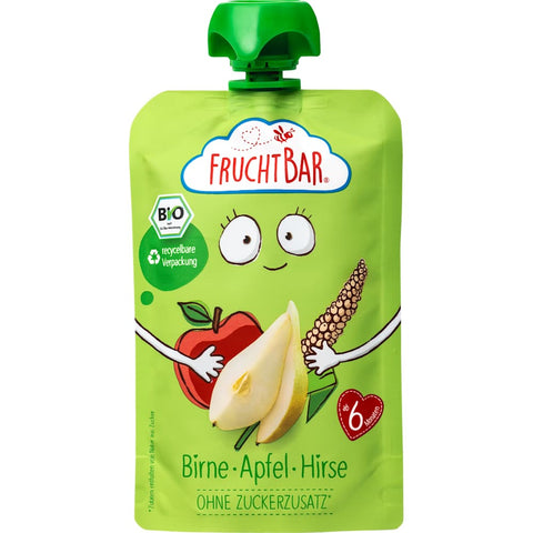 FruchtBar Quetschie poire, pomme & millet dès 6 mois (100 g)