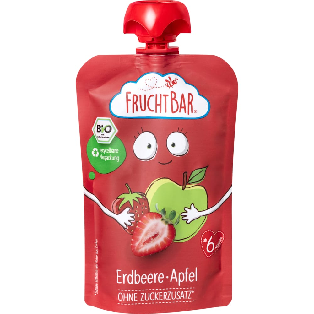 FruchtBar compote à presser fraise pomme dès 6 mois (100 g)