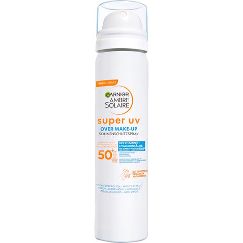 Garnier Ambre Solaire Super UV Sonnenschutz-Gesichtsspray über Make-up SPF 50+ (75 ml)