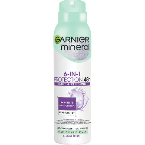 GARNIER Mineral Antitranspirant Deospray 6 in 1 Schutz (150 ml)