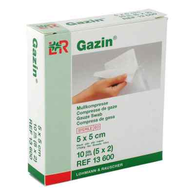 Gazin compresses 5x5 cm 8 épaisseurs stériles (5x2 pièces)