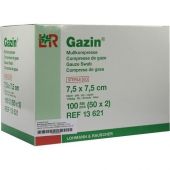 Gazin compresses stériles 7,5 x 7,5 cm 8 plis (50 x 2 pièces)