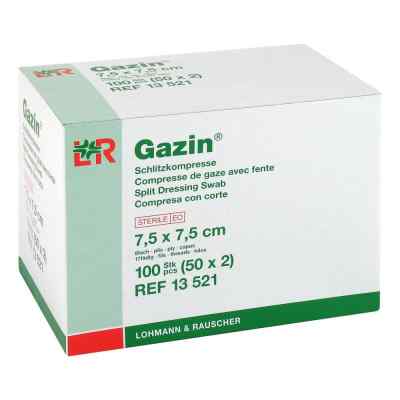 Gazin compresses fendues 7,5x7,5 cm 8 plis stériles (50x2 pièces)
