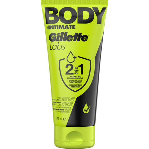 Gillette Labs Body & Intimate crème de rasage et de nettoyage (177 ml)