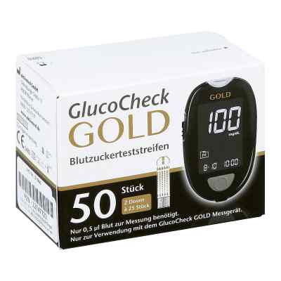 Gluco Check Gold bandelettes de test de glycémie (50 pièces)