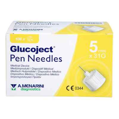 Glucoject Aiguilles pour stylo 31 G x 5 mm 0,25 mm (100 pièces)