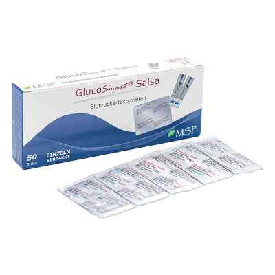 Glucosmart Salsa Blutzuckerteststreifen (50x1 Stück)