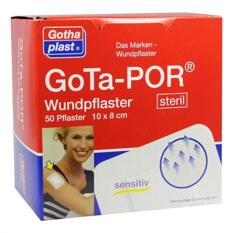 Gota-por sterile Wundpflaster 80x100 mm (50 Stück)